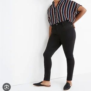 Madewell Curvy High Rise Skinny Jeans Black 31P